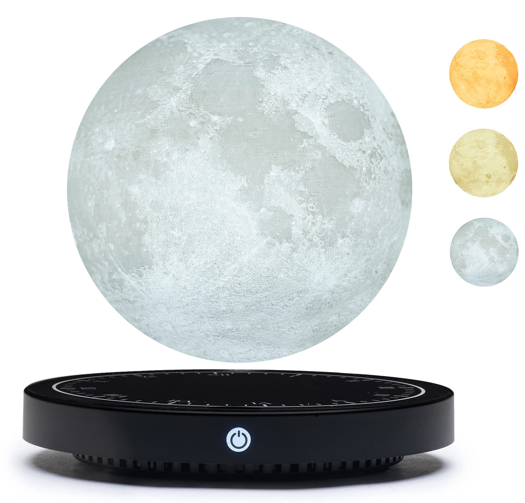 Suspended moon lamp, 3D printed floating lamp. Suspended decorative light, magnetic floating LED moonlight suspension.