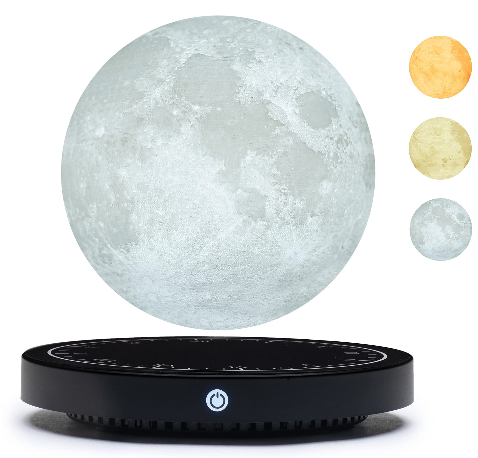 Suspended moon lamp, 3D printed floating lamp. Suspended decorative light, magnetic floating LED moonlight suspension.
