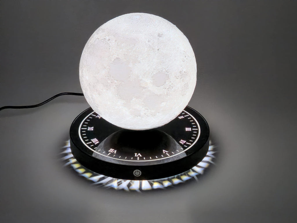 Suspended moon lamp, 3D printed floating lamp. Suspended decorative light, magnetic floating LED moonlight suspension.