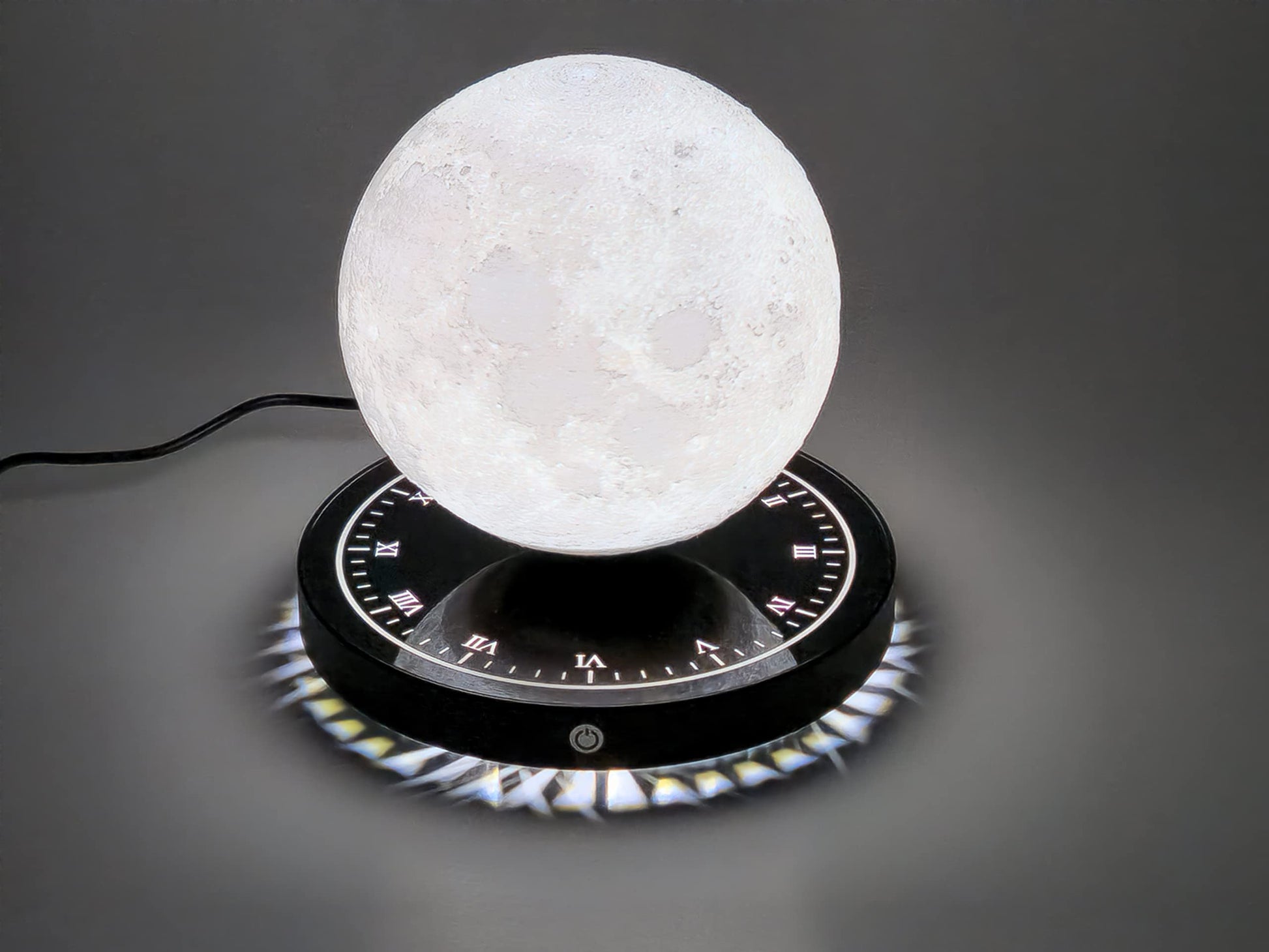 Suspended moon lamp, 3D printed floating lamp. Suspended decorative light, magnetic floating LED moonlight suspension.